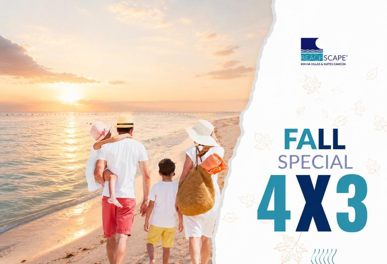Fall Special – 4th Night Free Beachscape Kin Ha Villas & Suites Cancún Cancun Fall Special – 4th Night Free Beachscape Kin Ha Villas & Suites Cancún Cancun